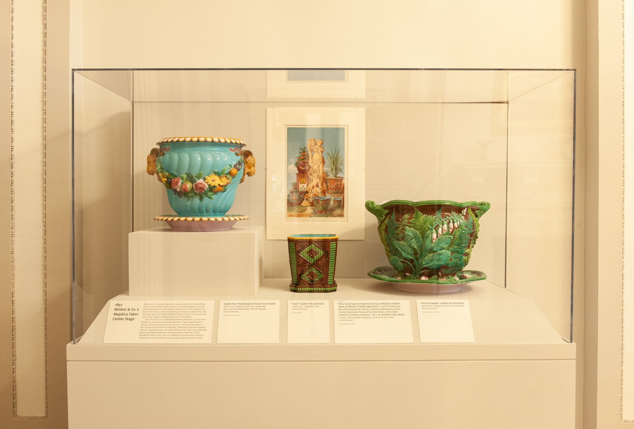 Installation view of Majolica Mania