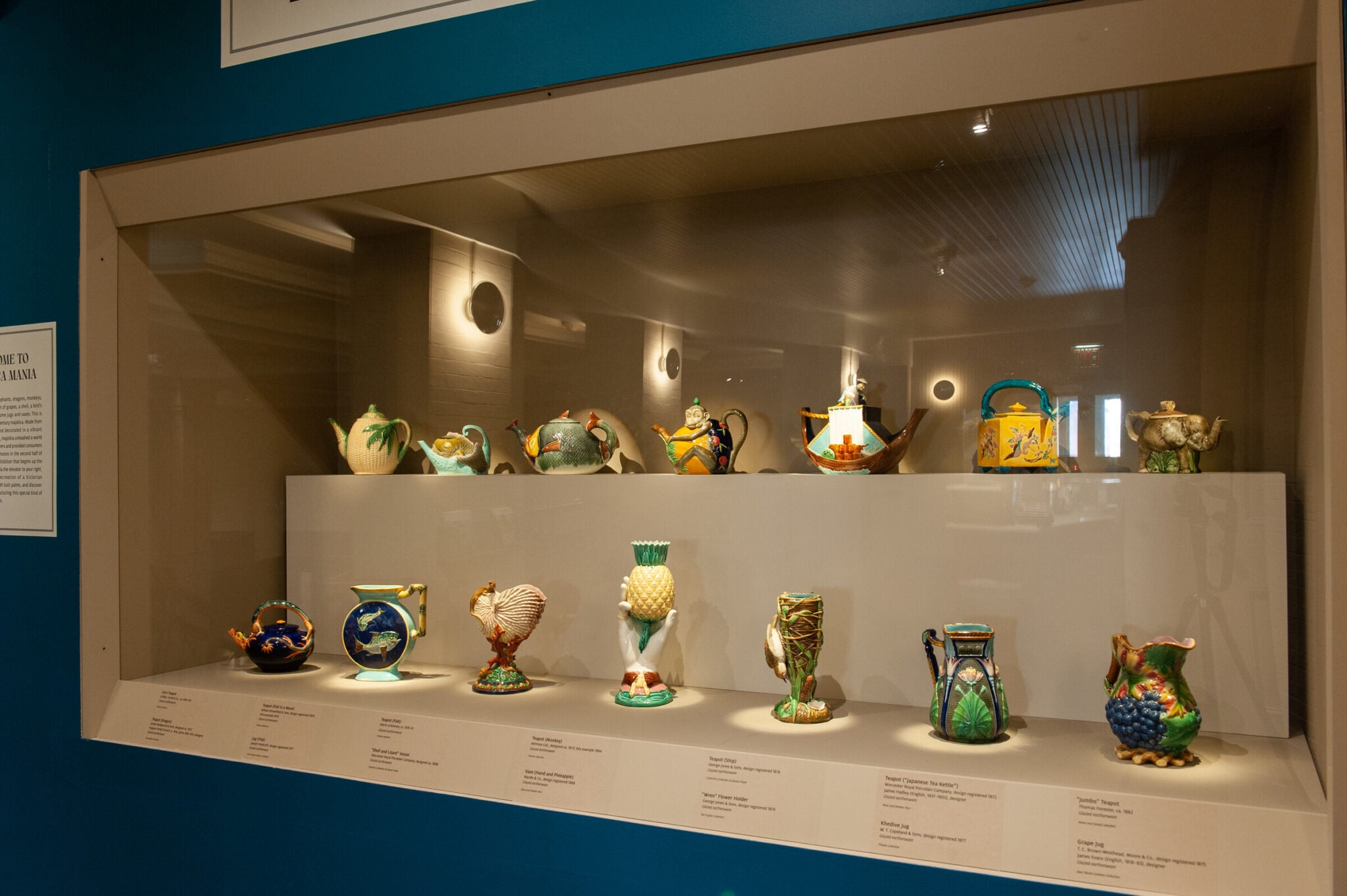 Installation view of Majolica Mania
