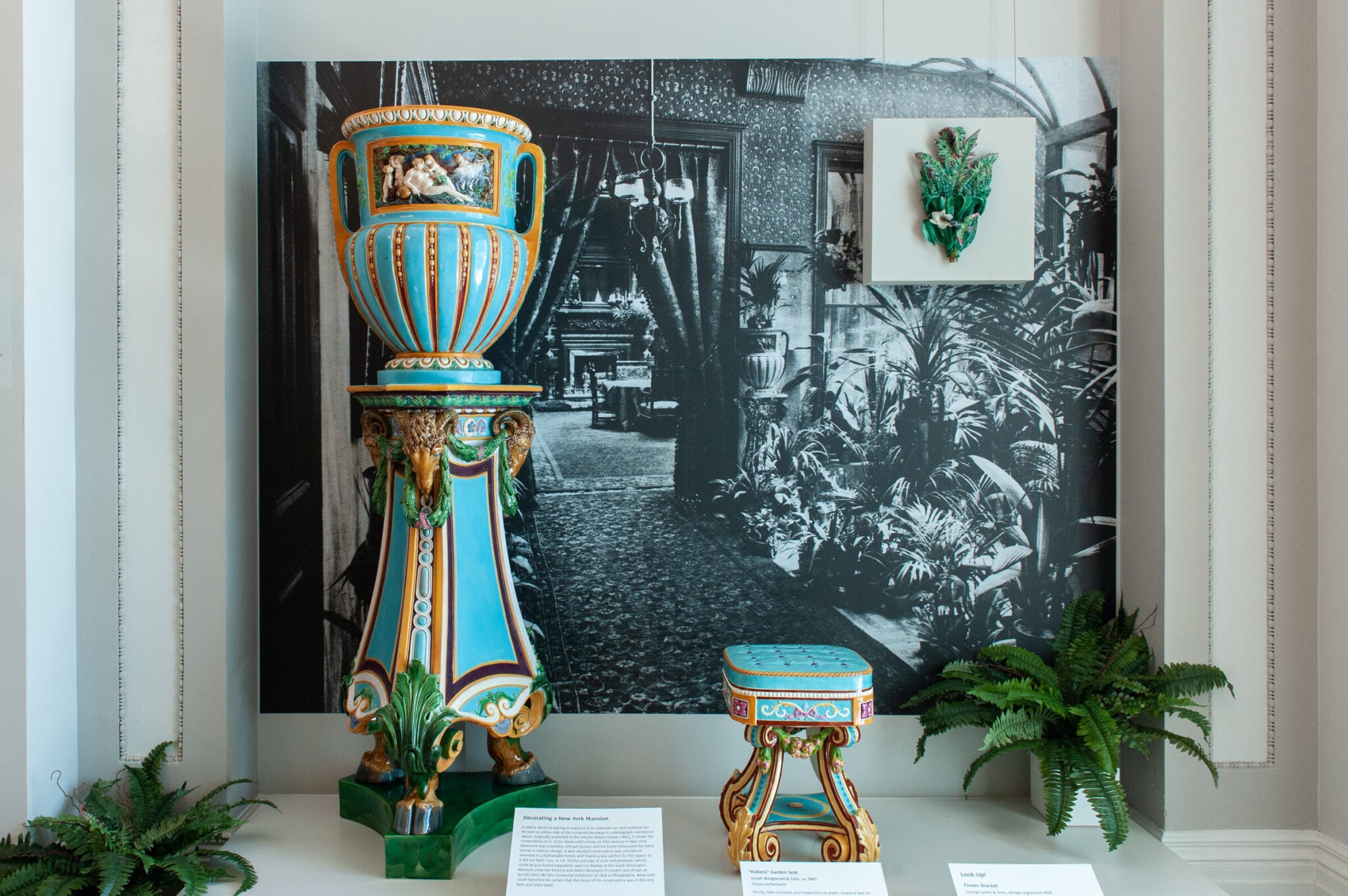 Installation view of Majolica Mania