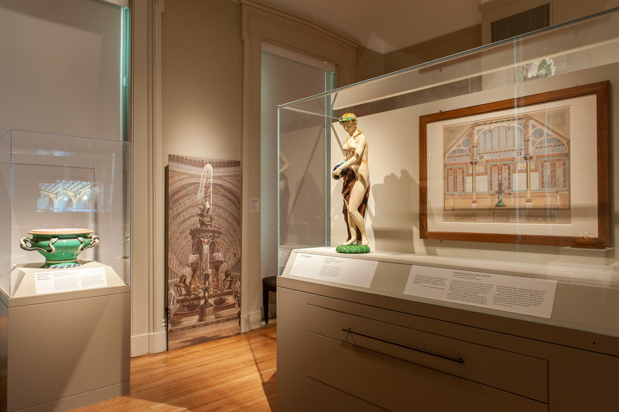 Installation view of Majolica Mania