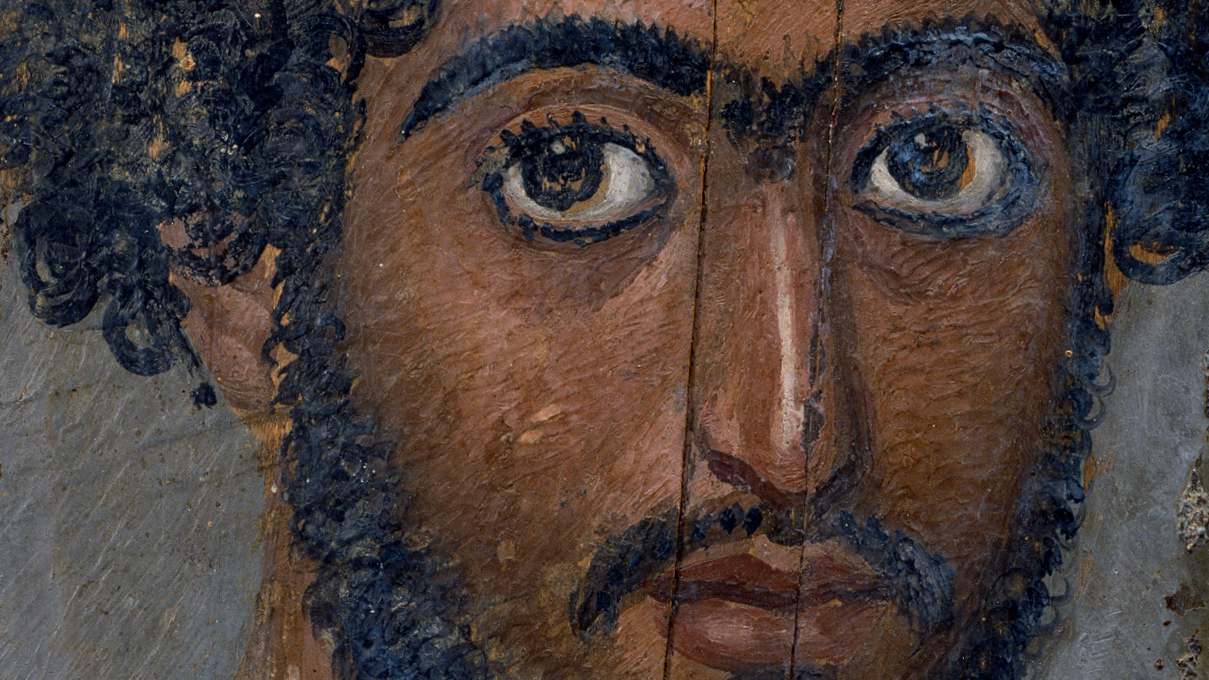 Panel Portrait of a Bearded Man, Egypt, Faiyum (er-Rubayat (?)), ca. 170-180 CE. Acquired by Henry Walters, 1912