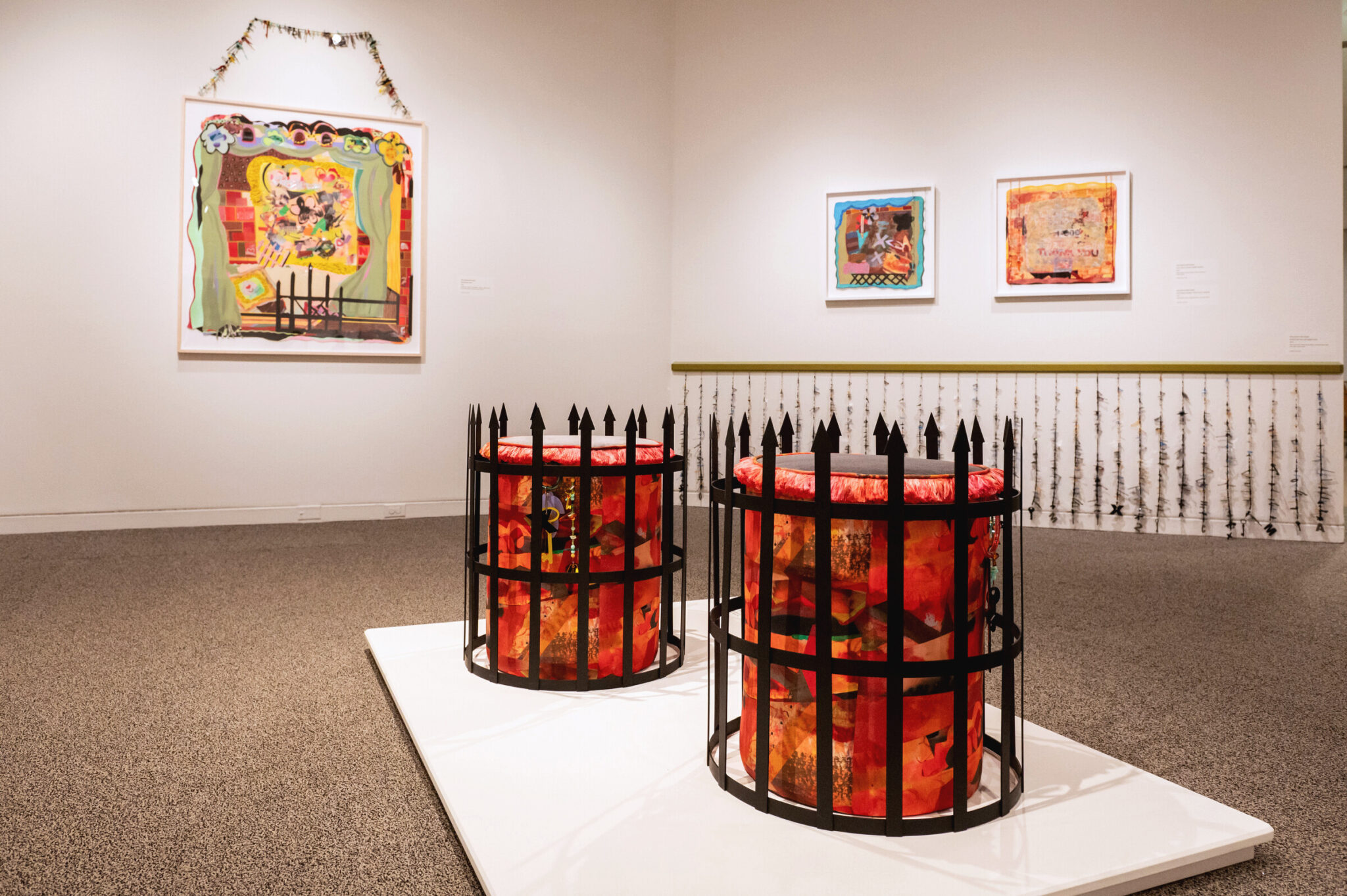 View of gallery with artwork by Amy Boone-McCreesh