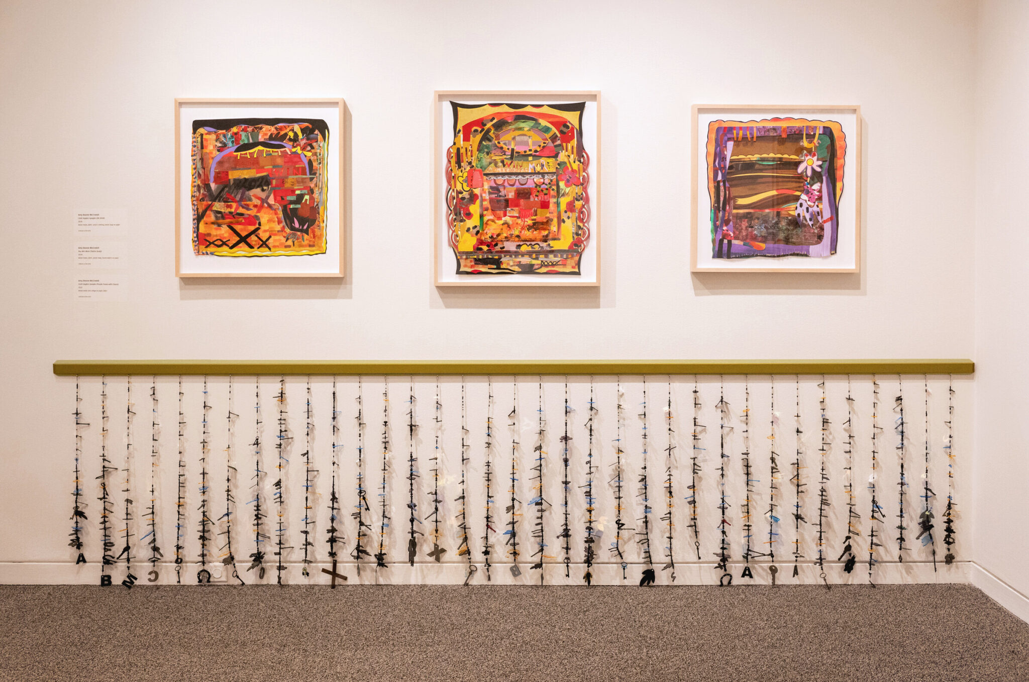 View of gallery with artwork by Amy Boone-McCreesh