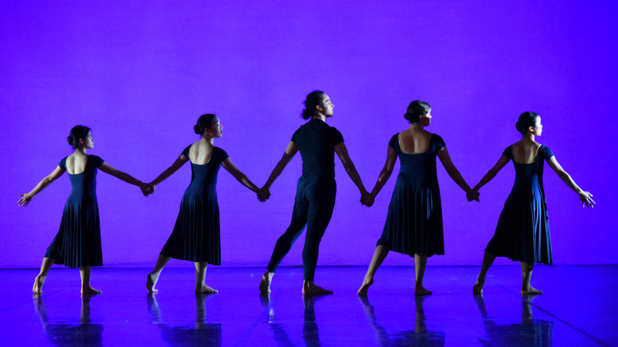 dancers on stage at the Graham Auditorium in the Walters Art Museum