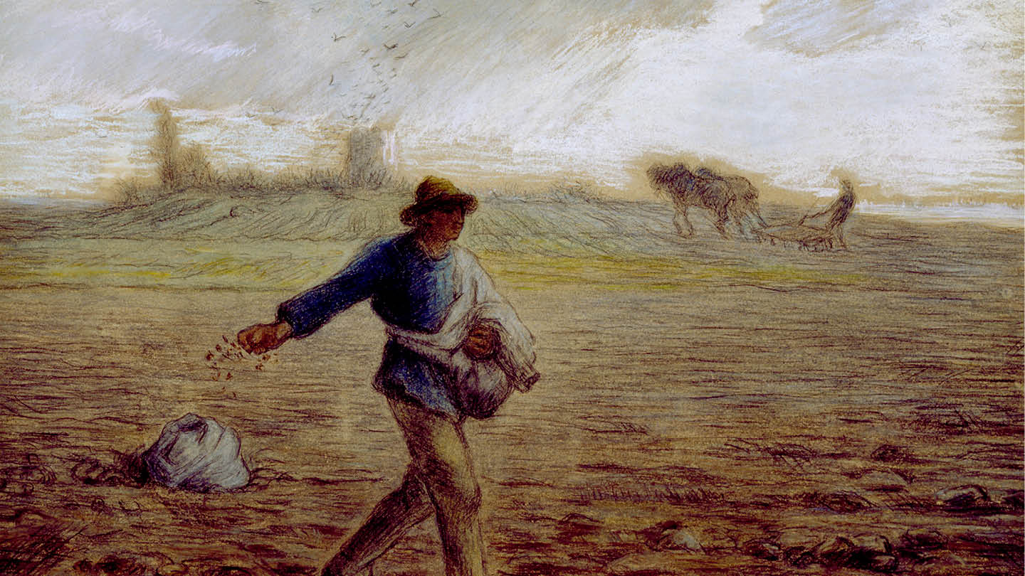 Jean-François Millet, The Sower, ca. 1865. Acquired by William T. Walters, 1884, acc. no. 37.905