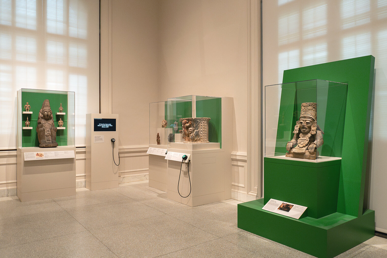 A gallery featuring scent and listening stations