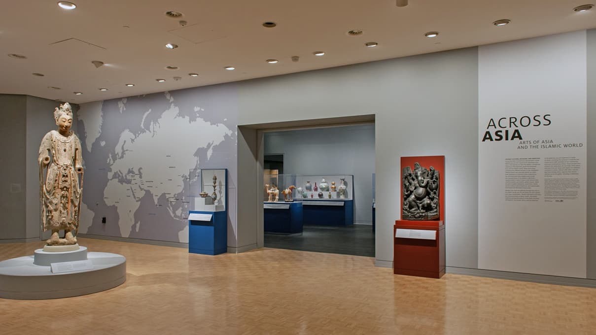 Entrance to the installation, Across Asia: Arts of Asia and the Islamic World