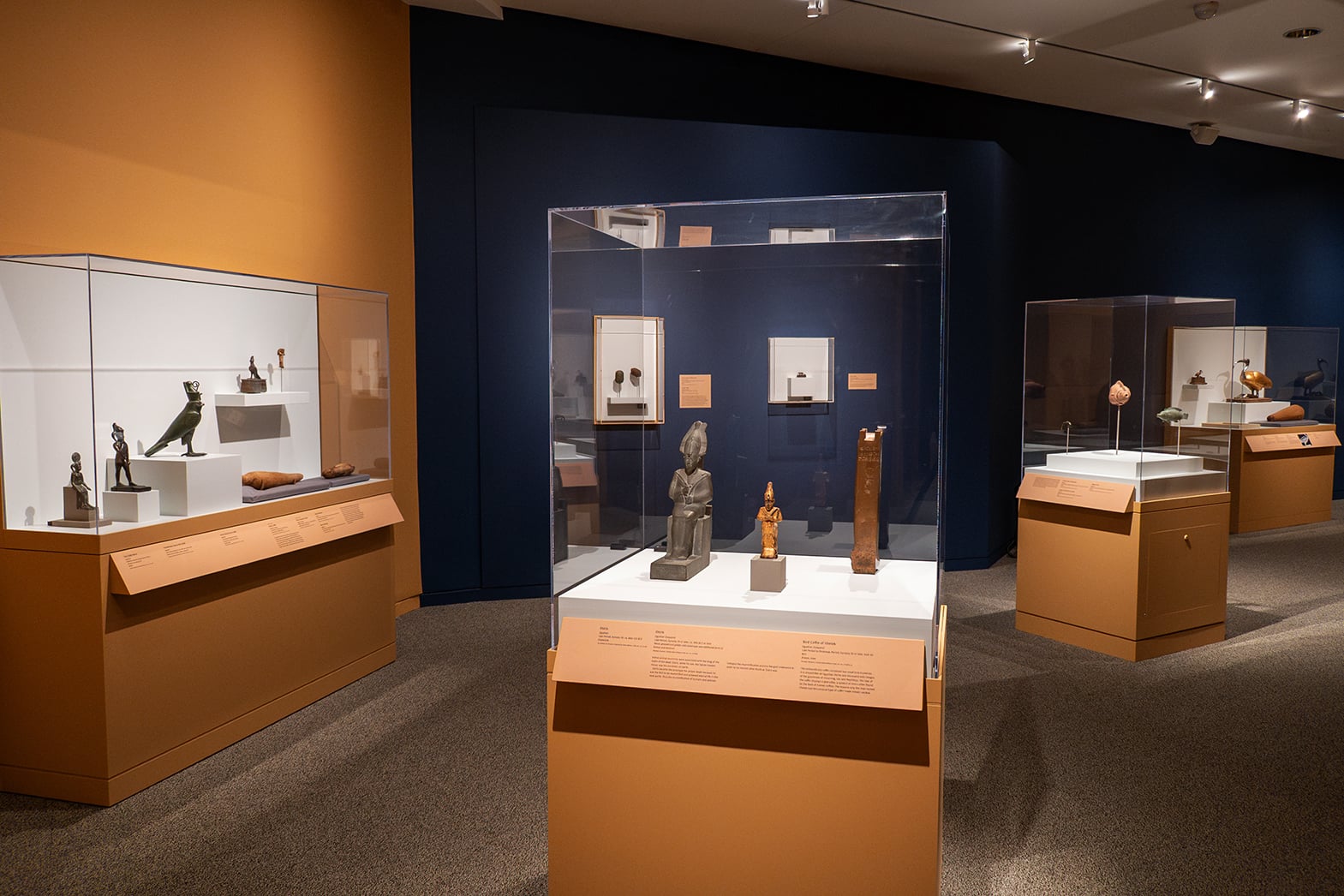 Gallery view of Soulful Creatures showing art objects in cases