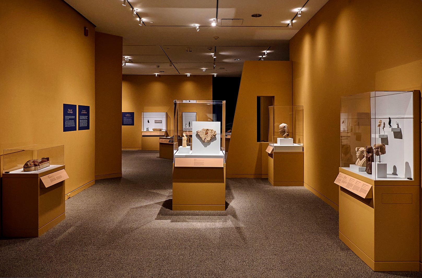 Gallery view of Soulful Creatures showing art objects in cases
