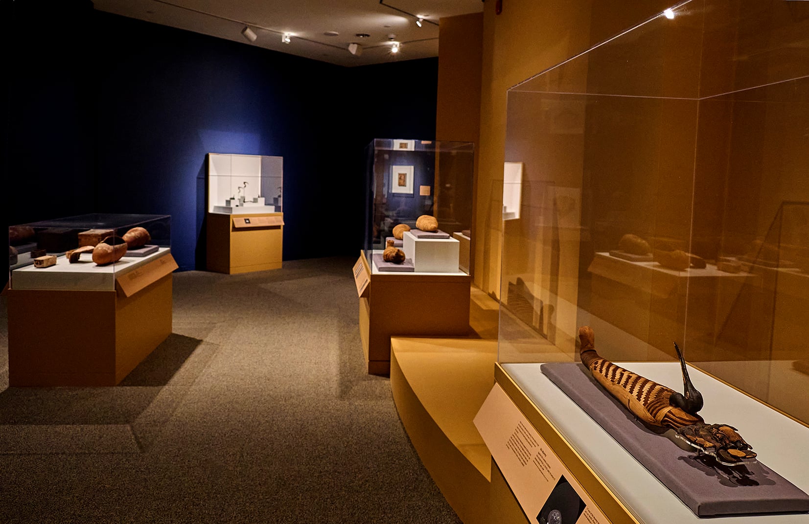 Gallery view of Soulful Creatures showing art objects in cases