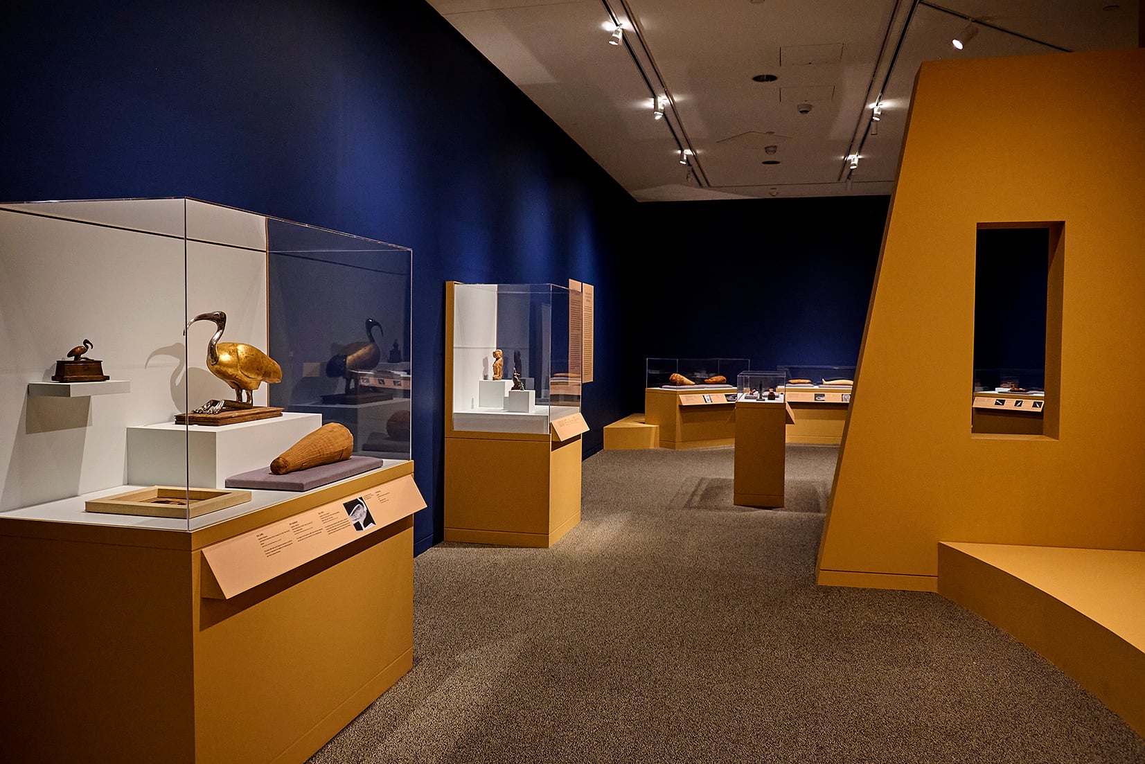 Gallery view of Soulful Creatures showing art objects in cases