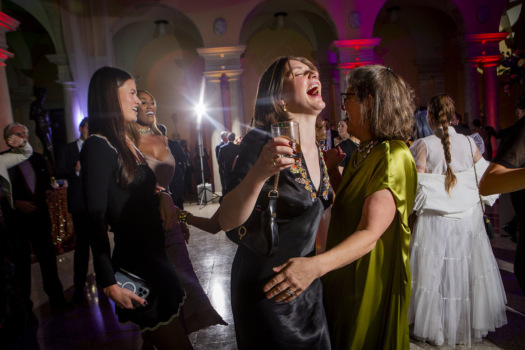 Guests dance at the gala