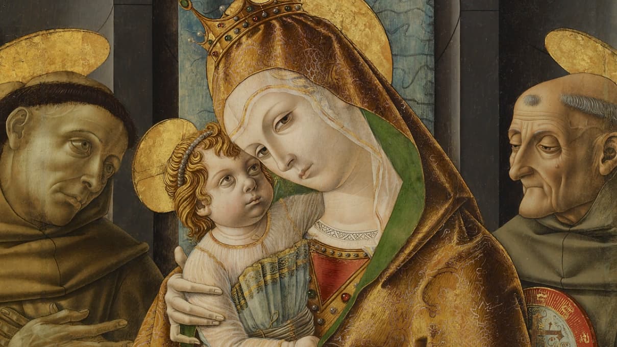 Carlo Crivelli, Virgin and Child with Saints and Donor, ca. 1490. Acquired by Henry Walters with the Massarenti Collection, 1902, acc. no. 37.593