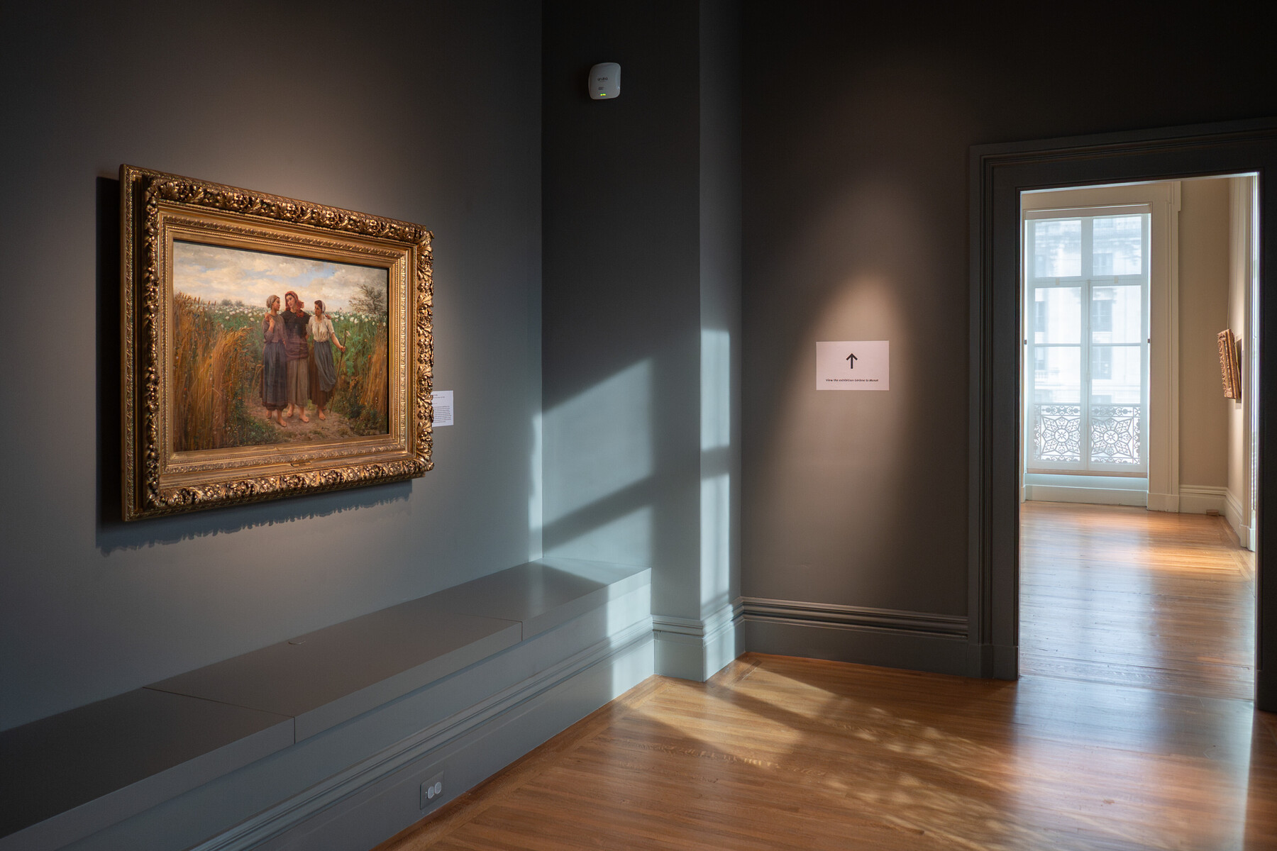 A painting in a gallery