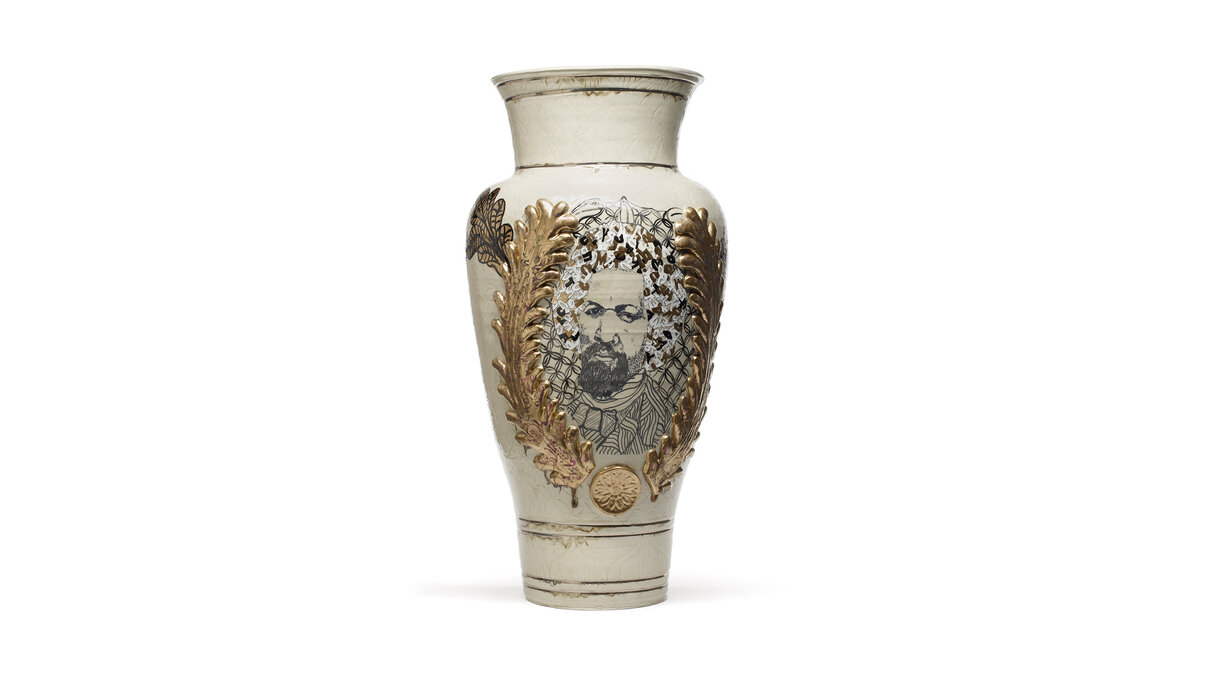 Roberto Lugo's Frederick Douglass Food Stamp Jar 