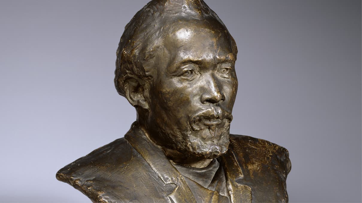 Henry Ossawa Tanner, Bust of Benjamin Tucker Tanner, 1894. Museum purchase with funds provided by the Eddie and Sylvia Brown Challenge Grant for the Acquisition of African American Art, matching funds, and the estate of Anna Fehl, 2004, acc. no. 28.33