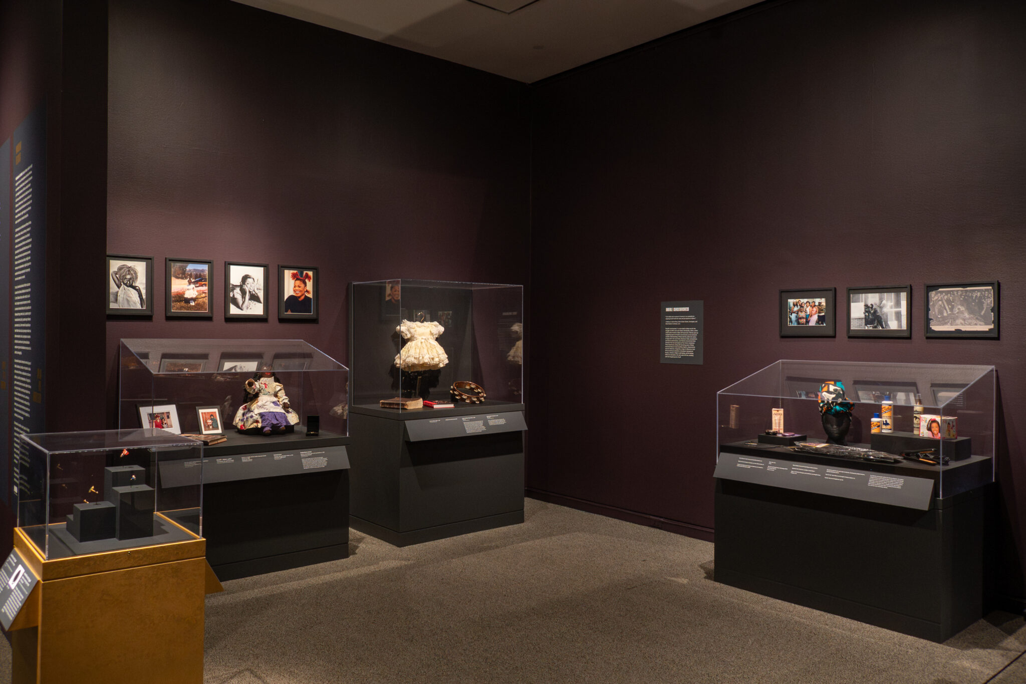 installation with artwork and books