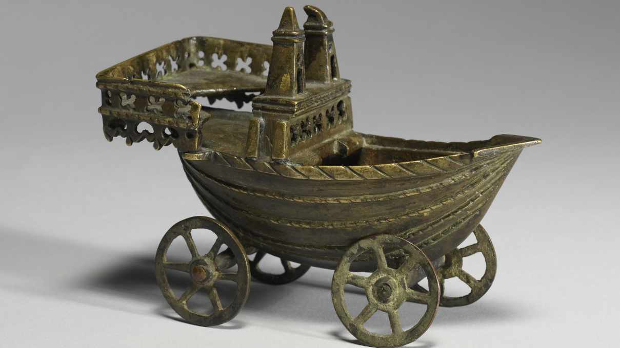 bronze Spice Cellar in the Shape of a Ship