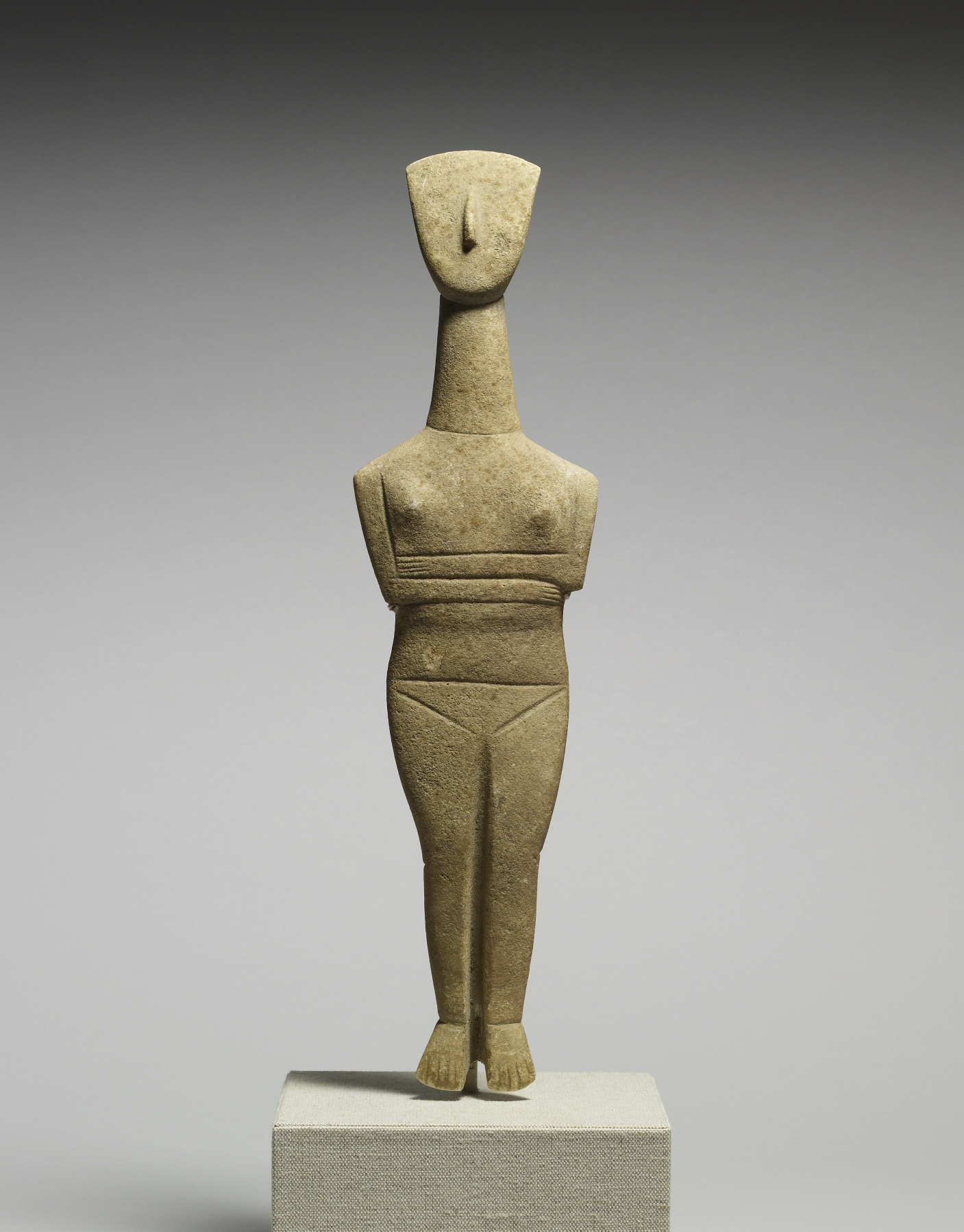 Goulandris Master, Female Figure, Cyclades, Greece, ca. 2500-2400 BCE. Museum purchase, 1993.