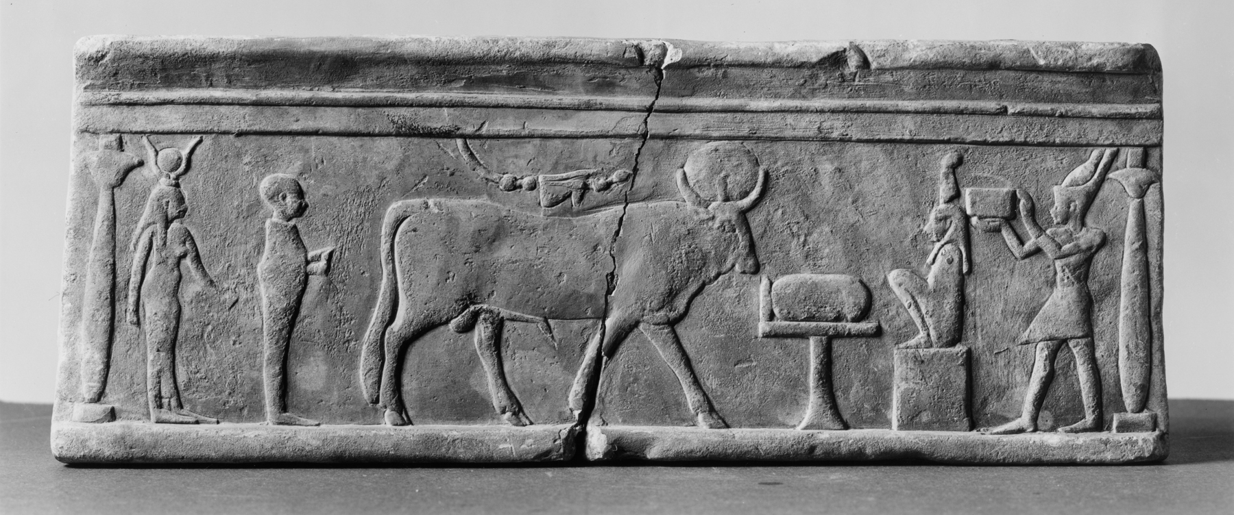 Rectangular Tablet with Temple Scene, Egypt, mid 7th–mid 4th century BCE.