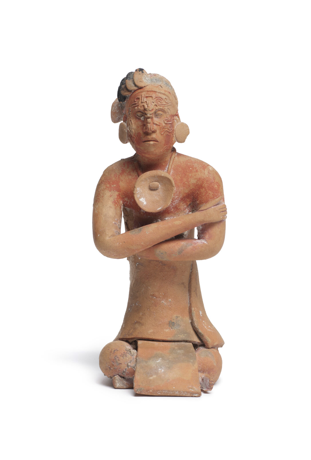 Seated Nobleman Ocarina, Mexican (Jaina), 550-850 CE