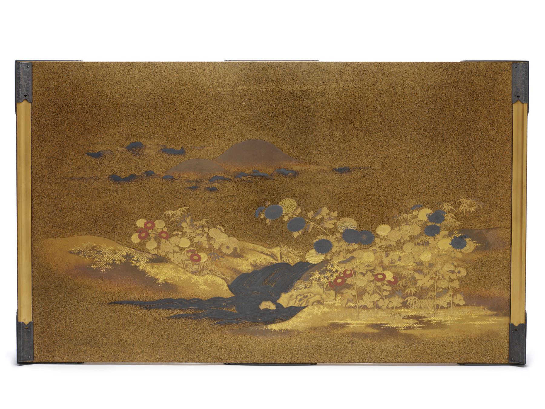 Writing Table with a Brook and Flowers, Japan, 19th century.